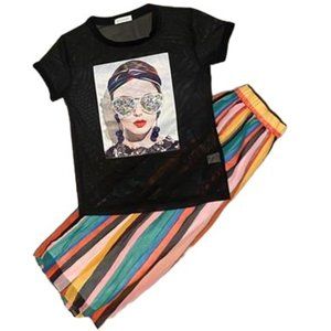 Occasion Sheer Mesh Top - Rhinestone Embellished  - Size Small - NWOT